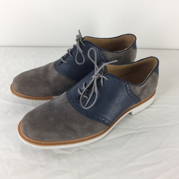 Cole Haan Mens Grand Os Gray Navy Blue 